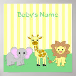 Baby Animals Child's Room Customisable Poster