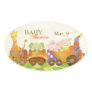 Baby Animals on ChooChoo Train Baby Shower Sticker