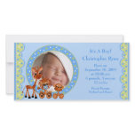 Baby Animals PHOTO  Boy Birth Announcement photo cards