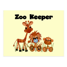 Baby Animals Zoo Keeper Tshirts and Gifts Post Cards