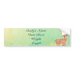 Baby Announcement Baby Deer Spring Background bumper stickers