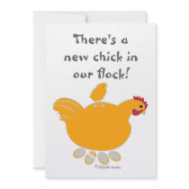 Baby announcement 'new chick in our flock'  Invita