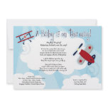 BABY AVIATOR Aeroplane 5x7 Baby Shower Invitation