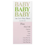 Baby, Baby, Baby Menu Card
