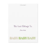 Baby, Baby, Baby Table Tent