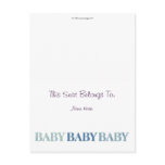 Baby, Baby, Baby Table Tent