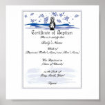 Baby Baptism Certificate -Boy posters