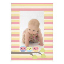 Baby Baptism Christening Pink Dolphin Photo Invite