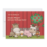 Baby Barnyard Buddies Birthday Party  Invitation