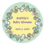 Baby Basics border on green and yellow