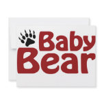 Baby Bear Claw invitations