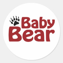 Baby Bear Claw Round Sticker