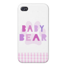 Baby bear - pink cover for iPhone 4