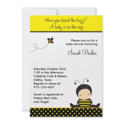 Baby Bee Shower Invitations by cocoamintprints
