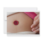 Baby belly button invitations