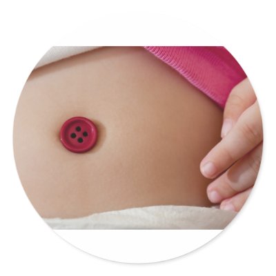 Baby belly button round stickers by joxxxxjo