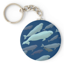 Baby Beluga Whale Keychain Whale Art Gifts
