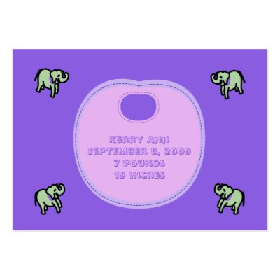 Baby Bib Birth Announcement Cards by BabyAnnouncements