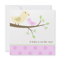 Baby Bird and Mum Shower Invitations
