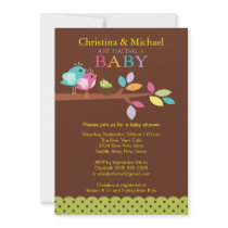 Baby Bird Nest Baby Shower Invitations