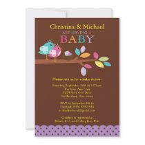 Baby Bird Nest Baby Shower Invitations