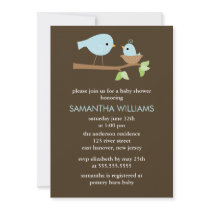 Baby Bird's Nest Baby Shower Invitations