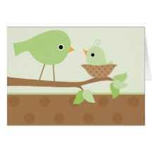 Baby Bird's Nest (green) Card