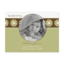 Baby Birth Announcement Seagrass Flowers postcards