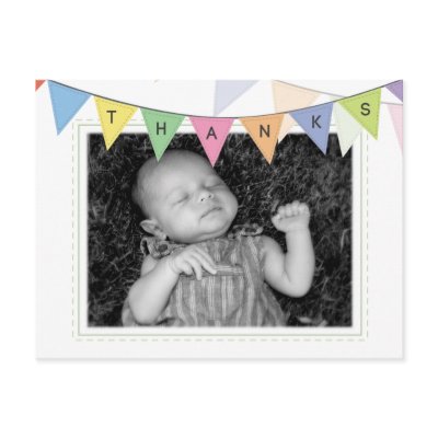 Baby Birth Announcement Thank You Photo Postcard by Pip_Gerard