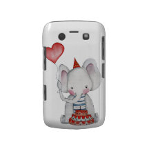 Baby Birthday Elephant BlackBerry Case