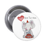 Baby Birthday Elephant Button