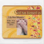 Baby Blessing Floral Vines Mouse Pads