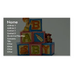 Baby blocks toy for kids business card template