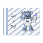 Baby Blue Bear and Blue Tractor Postcard