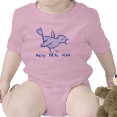 "BABY BLUE BIRD" Baby T-Shirt by transearth