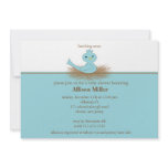 Baby Blue Bird Nest Boy Baby Shower Invitation