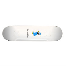 Baby blue blue jay custom skateboard
