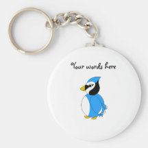 Baby blue blue jay keychain