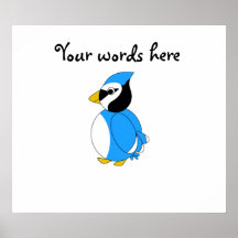 Baby blue blue jay poster
