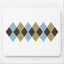 Baby Blue, Chocolate, Tan Argyle Preppy Mousepad
