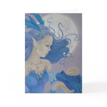Baby Blue dragon greeting card