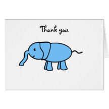 Baby blue elephant cards