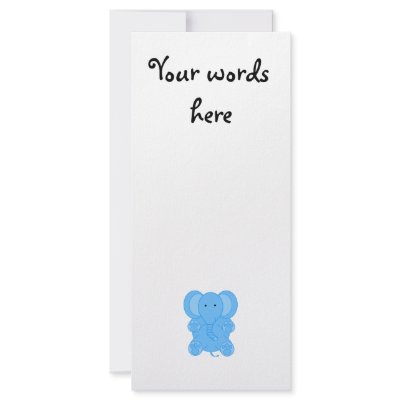 Baby blue elephant custom rack cards by Brothergravydesigns