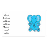Baby blue elephant rectangular stickers
