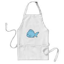 Baby Blue Fish Swimming Apron