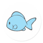 Baby Blue Fish Swimming