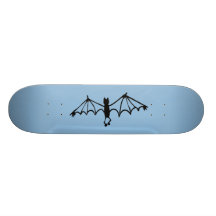 Baby Blue Funny Little Bat Custom Skate Board