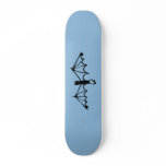 Baby Blue Funny Little Bat Custom Skate Board