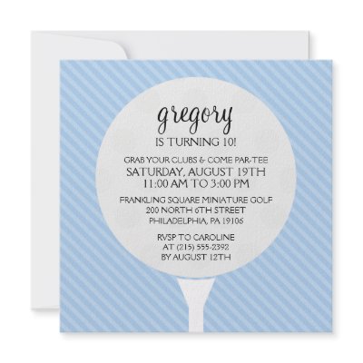 Baby Blue Golf Ball Miniature Golf Birthday Party by MaddisonLane