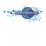 Baby Blue Graphic Circle Wisconsin T-Shirt